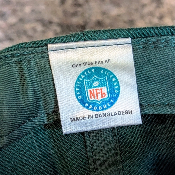 New York Jets VINTAGE Logo Athletic Men's Hat Cap Snap Back Green NFL Football - Picture 8 of 8